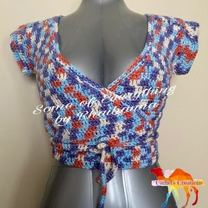Crochet wrap top